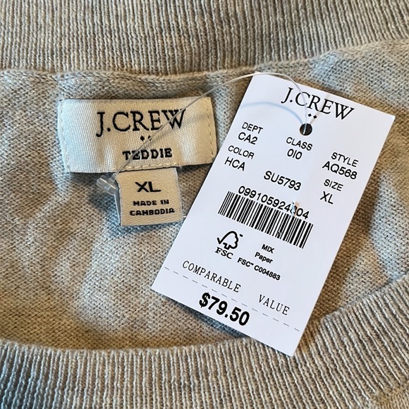 J CREW Size XL Apple Graphic Sweater
100% Cotton Full Sleeve Sequin Leaf $80NEW - Picture 11 of 16